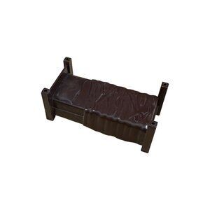 Vintage Marx Western Town Playset Dark Brown ONE Bunk Bed 1960s Furniture Piece
